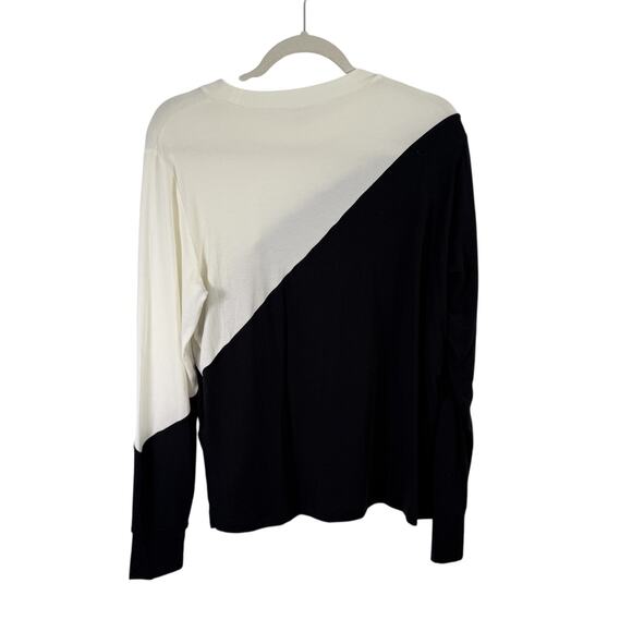 Summersalt The Shield Black White Colorblock Long Sleeve Shirt Womens Medium - Picture 5 of 5